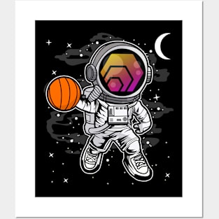 Astronaut Basketball HEX Coin To The Moon HEX Crypto Token Cryptocurrency Blockchain Wallet Birthday Gift For Men Women Kids Posters and Art